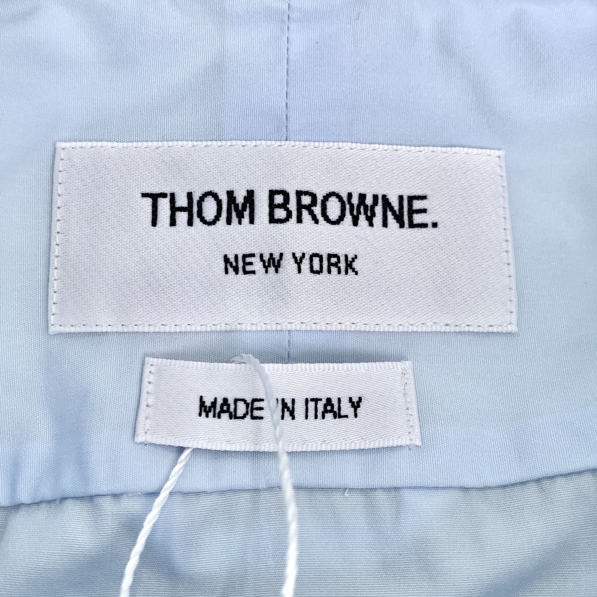 Thom Browne Thom Browne Light Blue Striped Long Sleeve Shirt Size US M / EU 48-50 / 2 - 4 Thumbnail