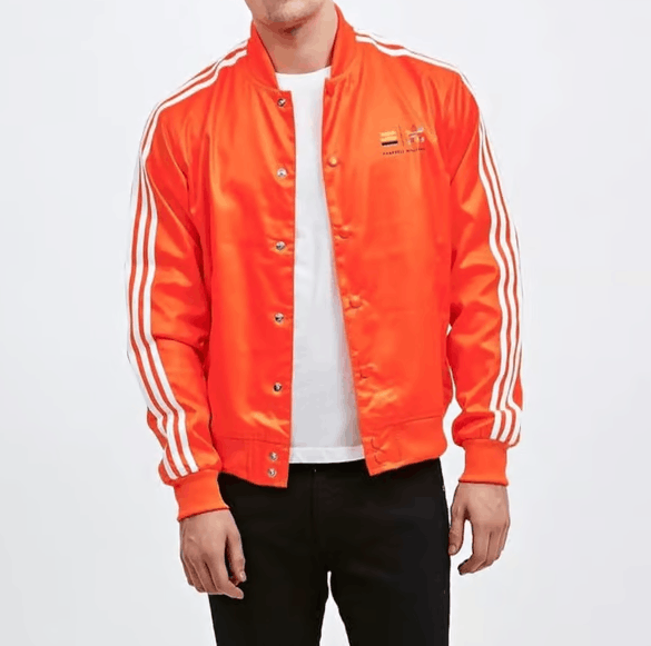 Adidas × Pharrell Adidas Pharrell Williams Bomber Button Jacket Bright Orange Size US M / EU 48-50 / 2 - 3 Thumbnail