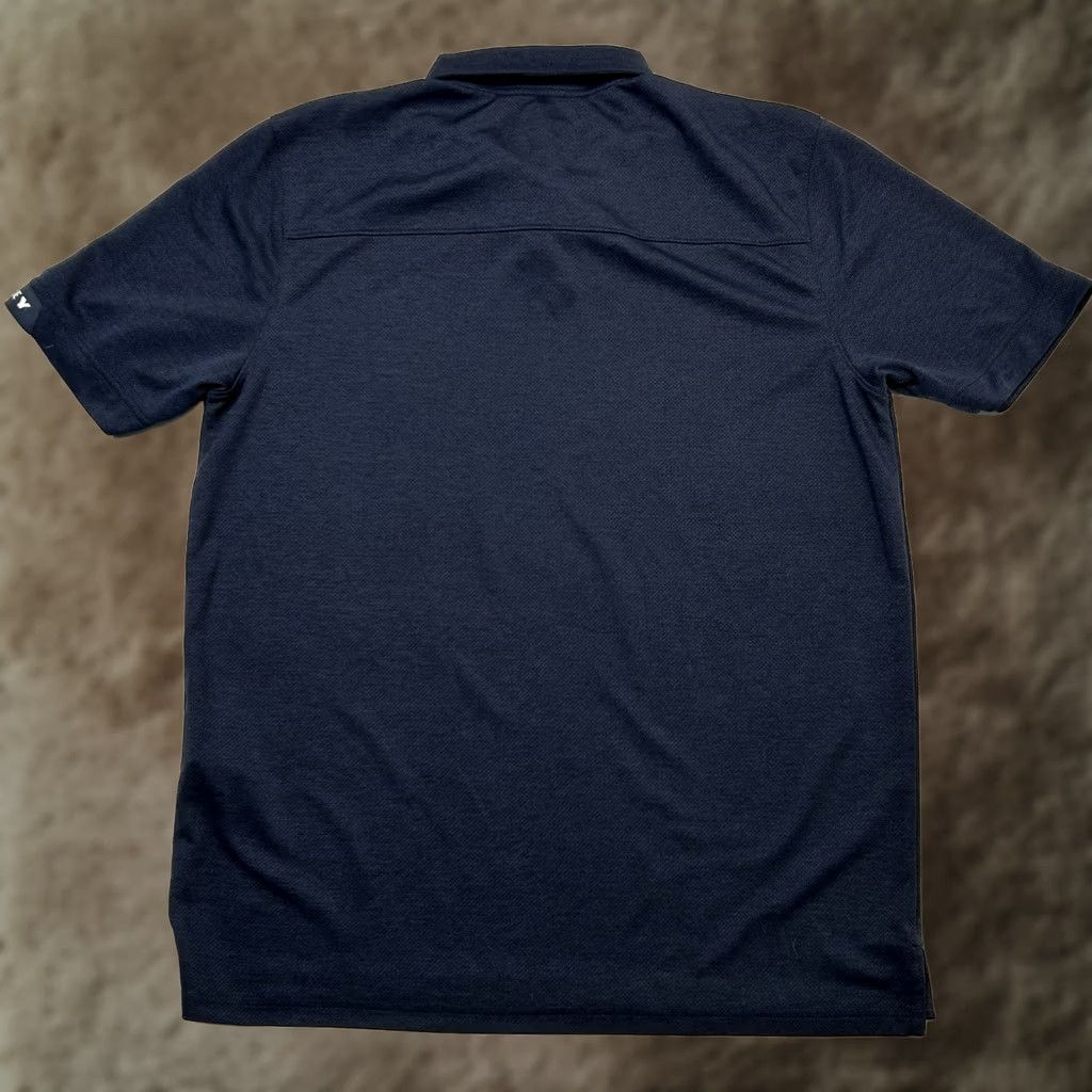 Oakley VINTAGE Oakley Aero Ellipse Polo Shirt Mens XL Navy Blue Center Logo and Spellout Size US XL / EU 56 / 4 - 1 Thumbnail