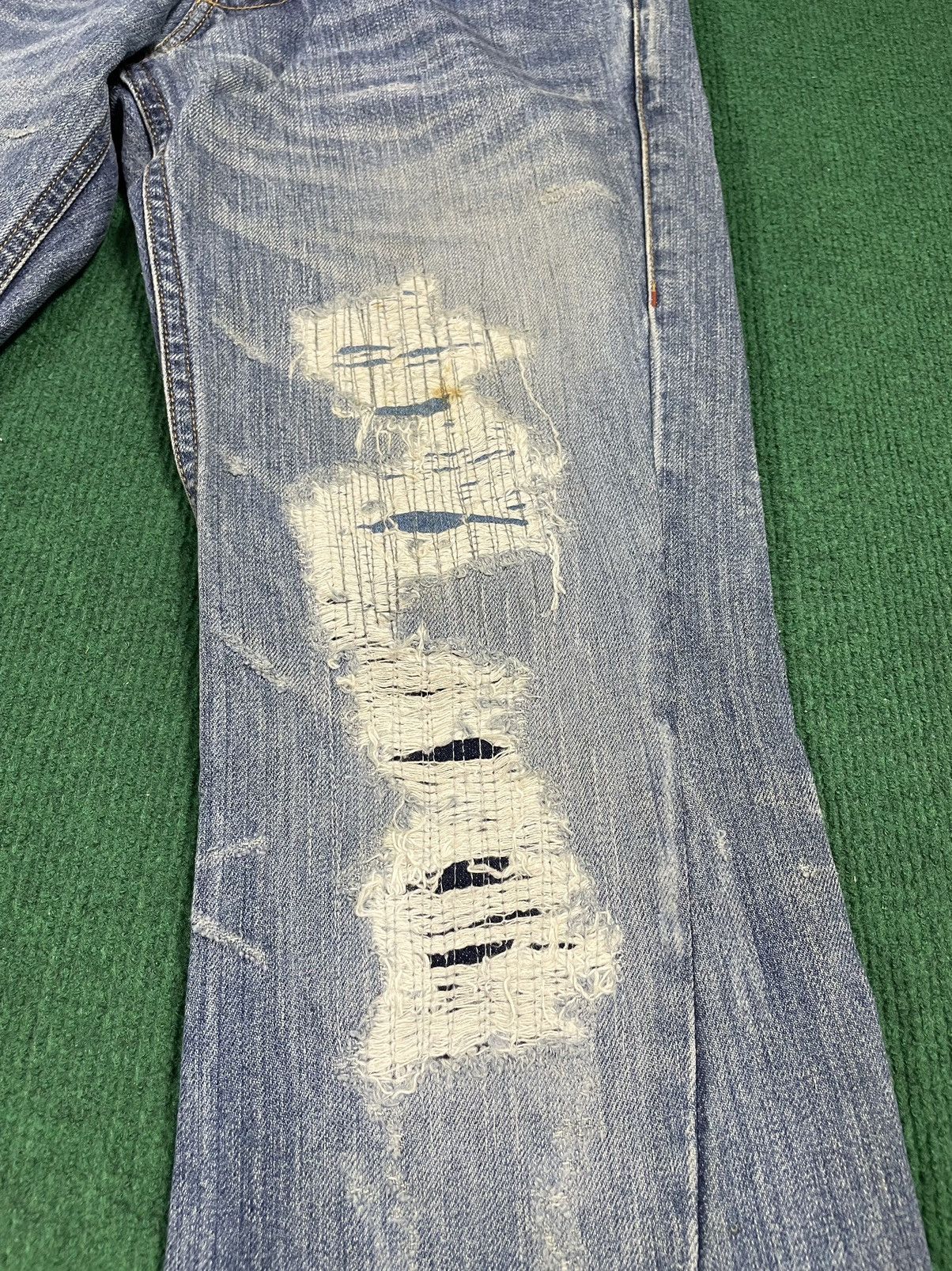 Japanese Brand Distressed Tornado Mart Flairs Cut Jeans Size US 32 / EU 48 - 4 Thumbnail