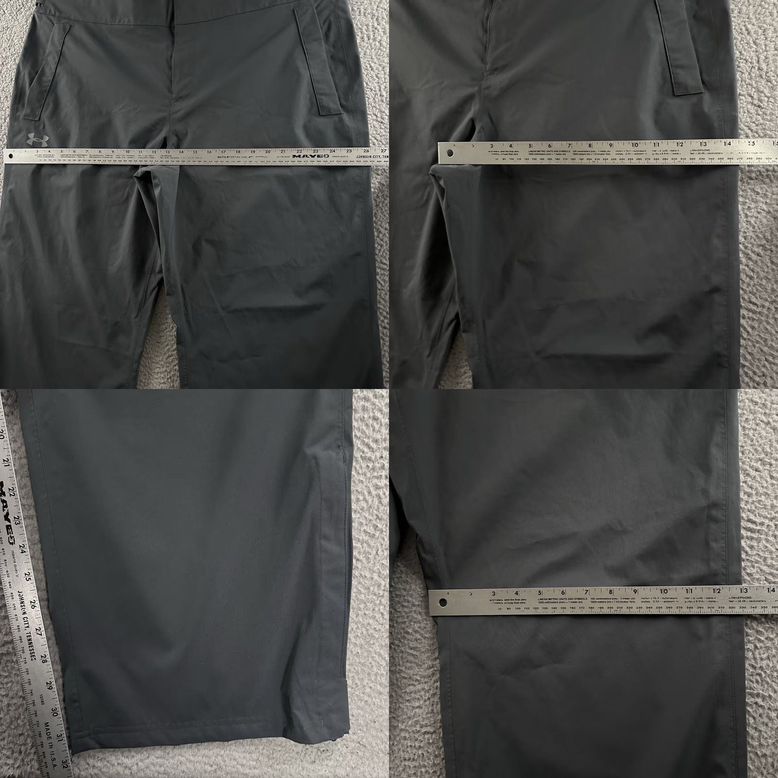 Under Armour Under Armour Mens Pants Size XXL Gray UA Storm Rain Pant Lined 100% Polyester Size US 30 / EU 46 - 8 Thumbnail