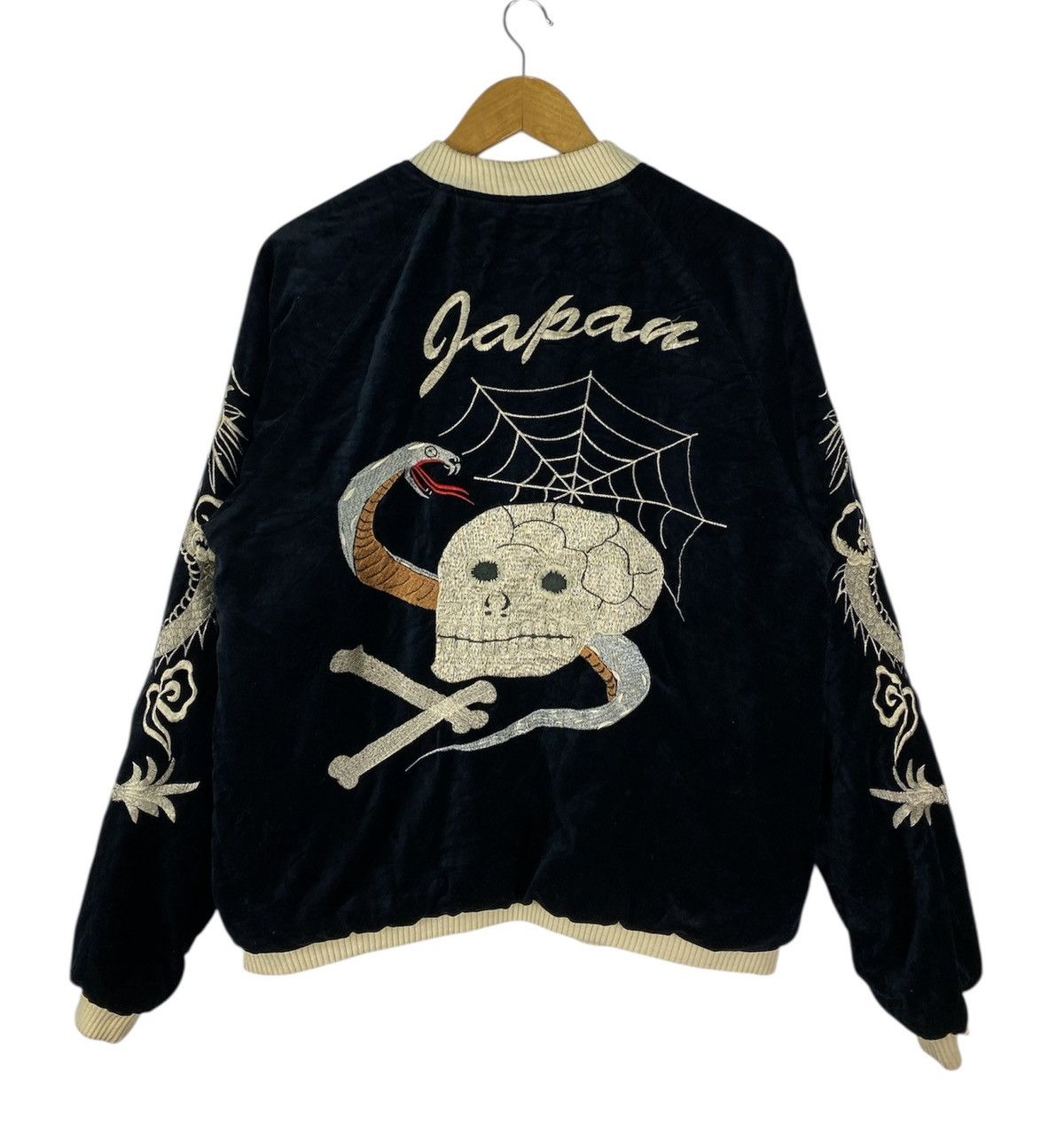 Japanese Brand Grail🔥Vintage Sukajan Rayon Reversible Bomber Jacket Size US L / EU 52-54 / 3 - 5 Thumbnail