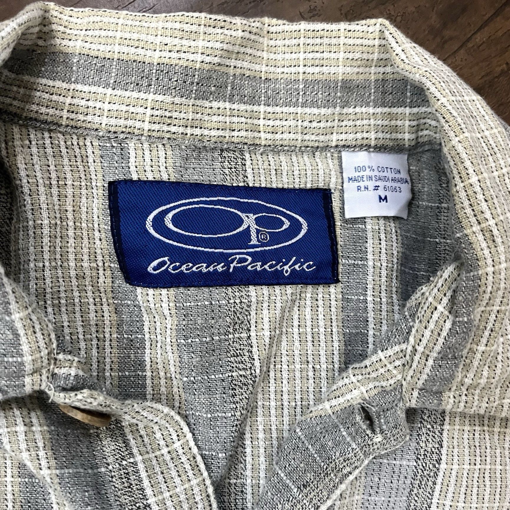 Ocean Pacific VINTAGE Ocean Pacific OP Sunwear Hawaiian Shirt Men Medium Brown Floral Aloha Camp Collar 90s Size US M / EU 48-50 / 2 - 3 Thumbnail
