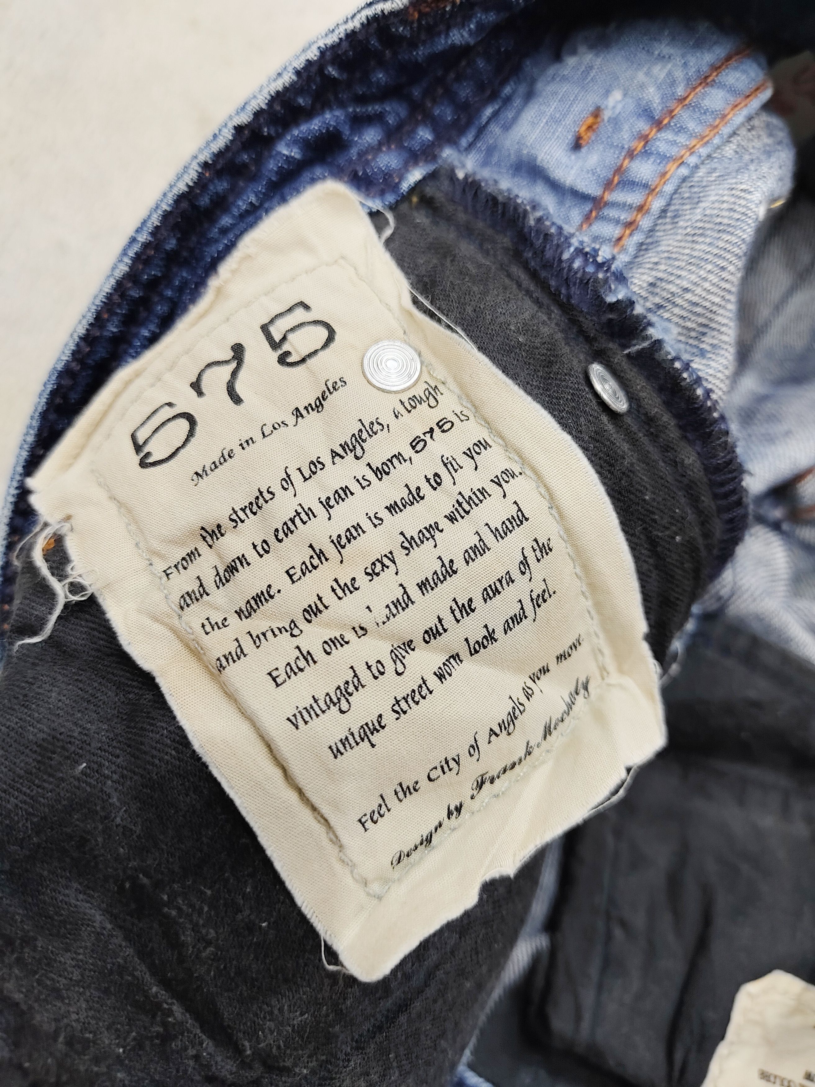 Seditionaries Vtg 575 LA❤️‍🔥Y2k Heavy Distressed Fade Flare Jeans Size 29" - 9 Thumbnail
