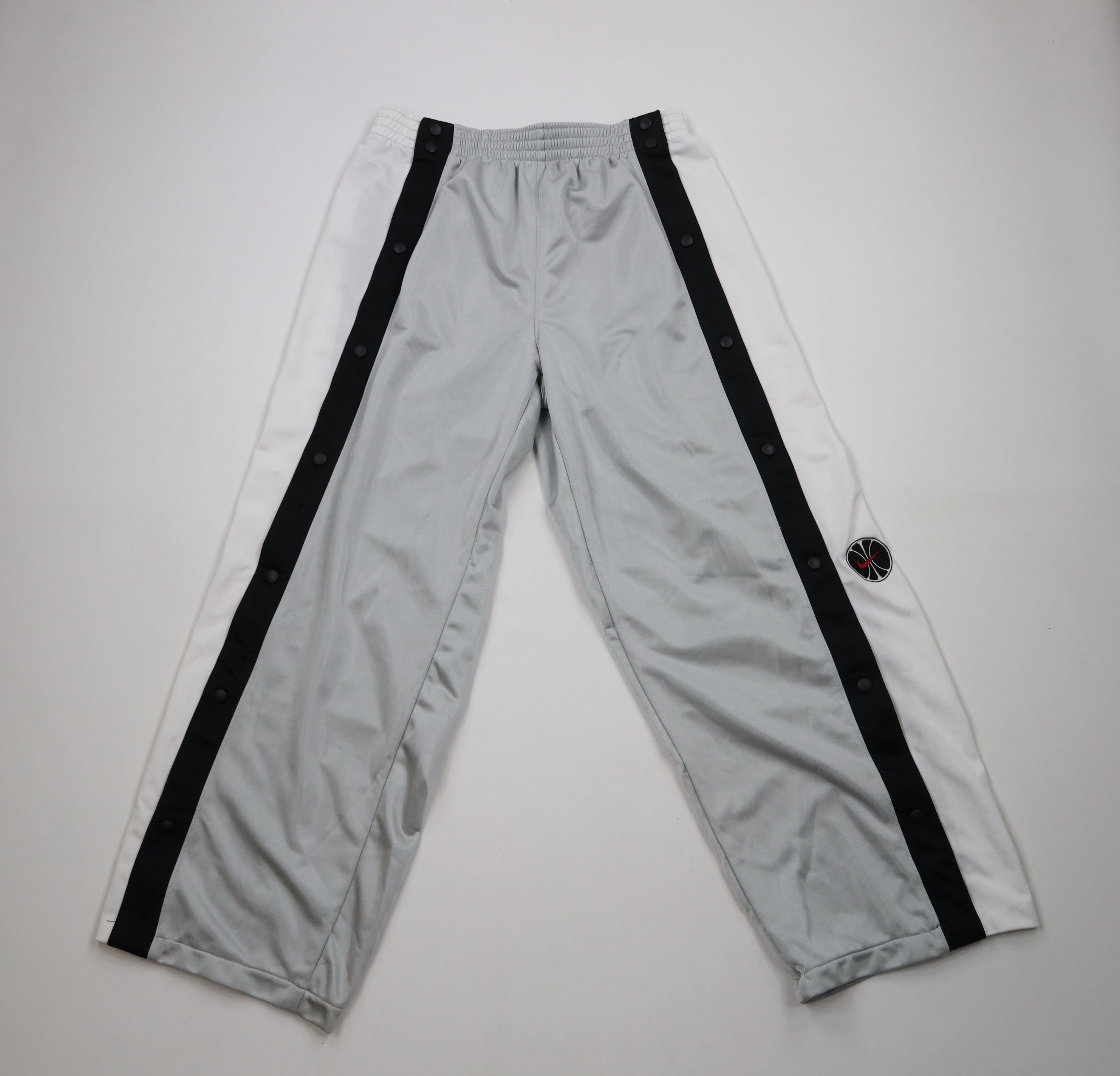 Nike × Vintage Vintage 90s Nike Basketball Swoosh Wide Leg Tearaway Pants Size US 38 / EU 54 - 1 Thumbnail