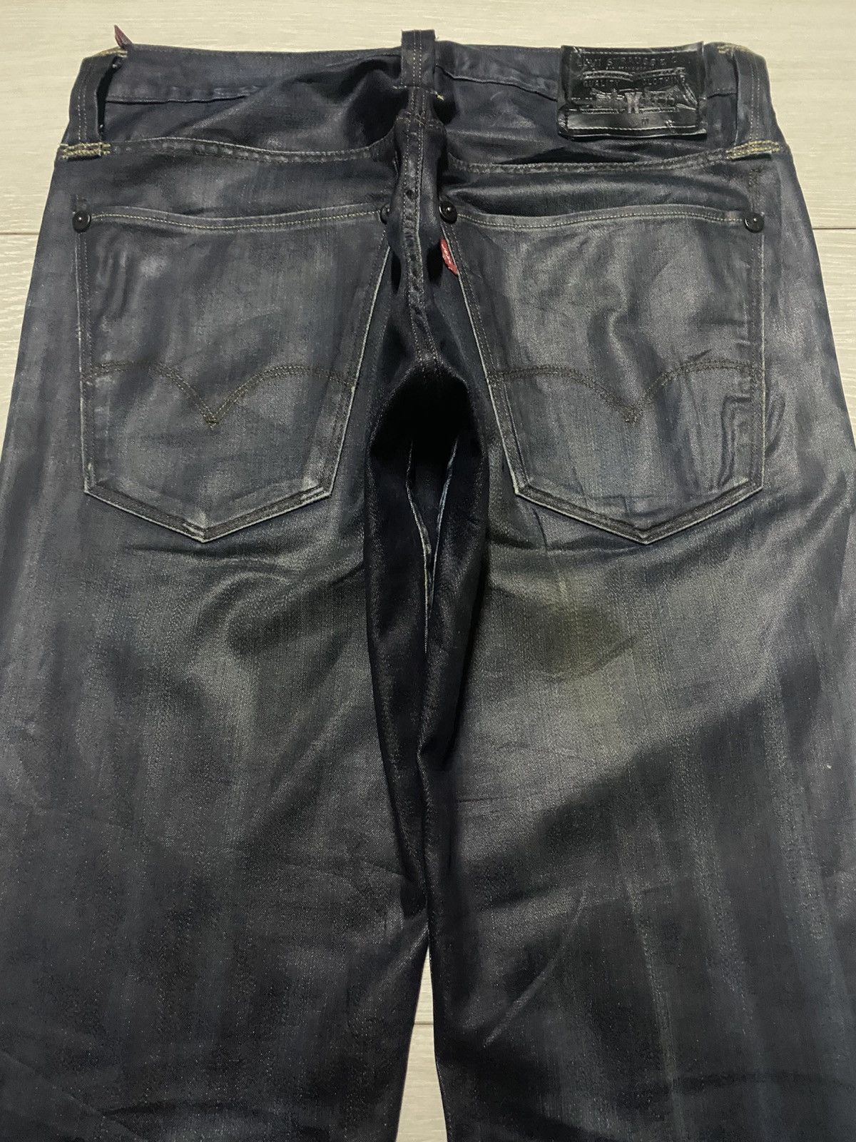 Levi's Levis Y2K Black Denim Distressed Slim Fit Jeans Size US 30 / EU 46 - 4 Thumbnail