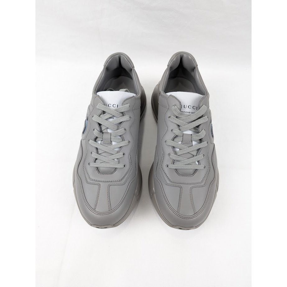 Gucci o1rshd1 Soft Leather Sneakers in Dusty Grey/Admiral Size US 10.5 / EU 43-44 - 14 Thumbnail