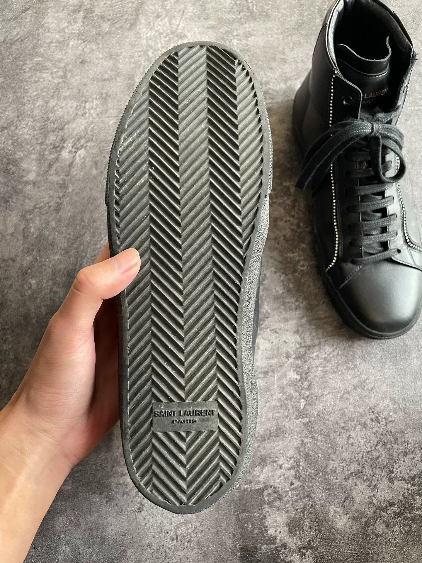 Saint Laurent Paris saint laurent high-top rhinestone sneakers. Size US 8.5 / EU 41-42 - 5 Thumbnail