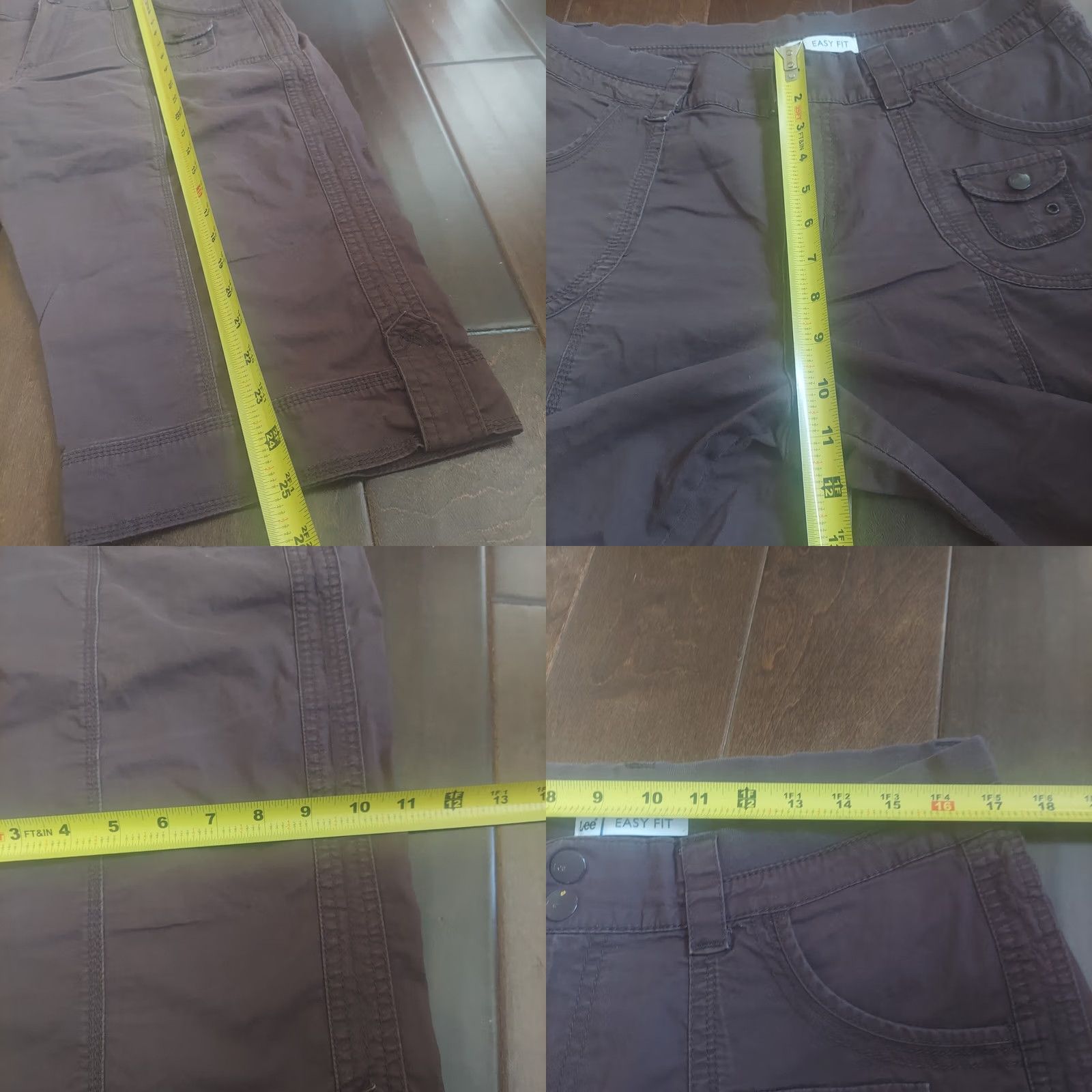 Lee Lee Cargo Shorts Mens Brown Size M Regular Cotton Spandex Solid Button Casual Travel Outdoor Summer 80s? Size US 31 - 9 Thumbnail