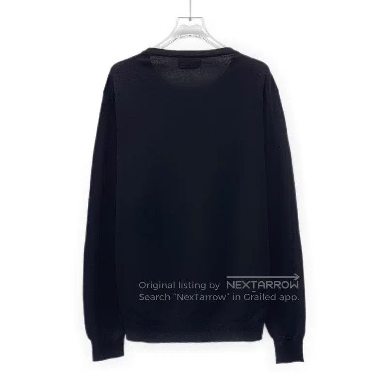 Hermes Hermes Black wool round neck long-sleeve knit Size L / US 10 / IT 46 - 2 Thumbnail