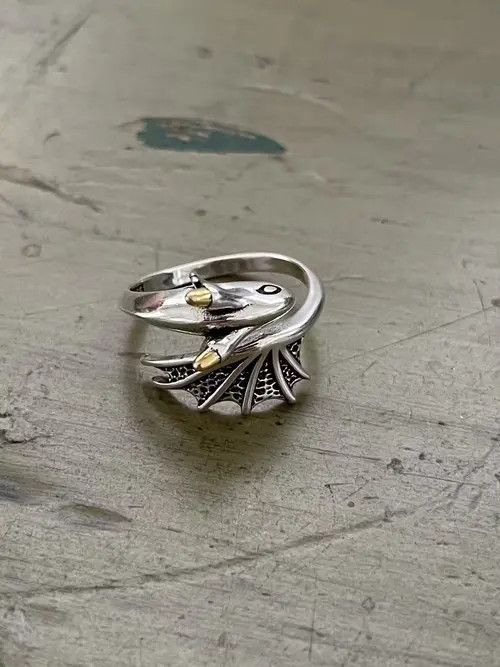 Jewelry Punk Dragon Ring Size ONE SIZE - 1 Thumbnail
