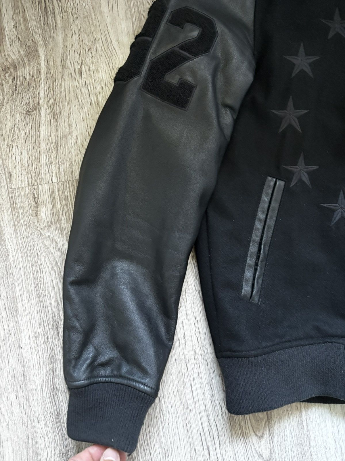Nike NIKE Destroyer Leather & Wool Varsity Jacket 802644-010 Size US S / EU 44-46 / 1 - 2 Thumbnail