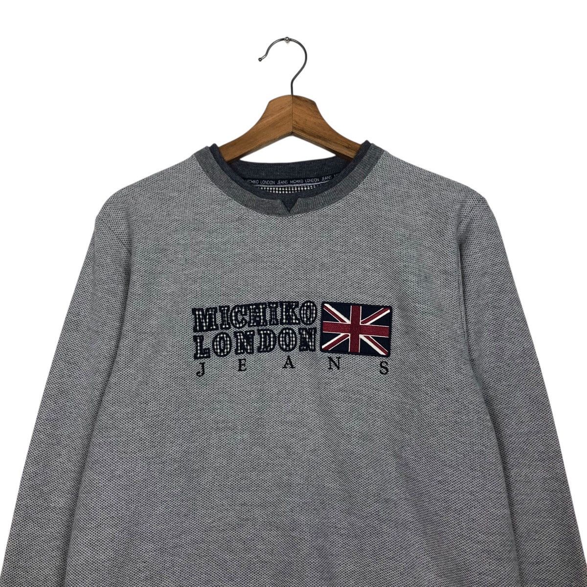 Japanese Brand Vintage Michiko London Jeans Flag Logo Crewneck Size US M / EU 48-50 / 2 - 4 Thumbnail