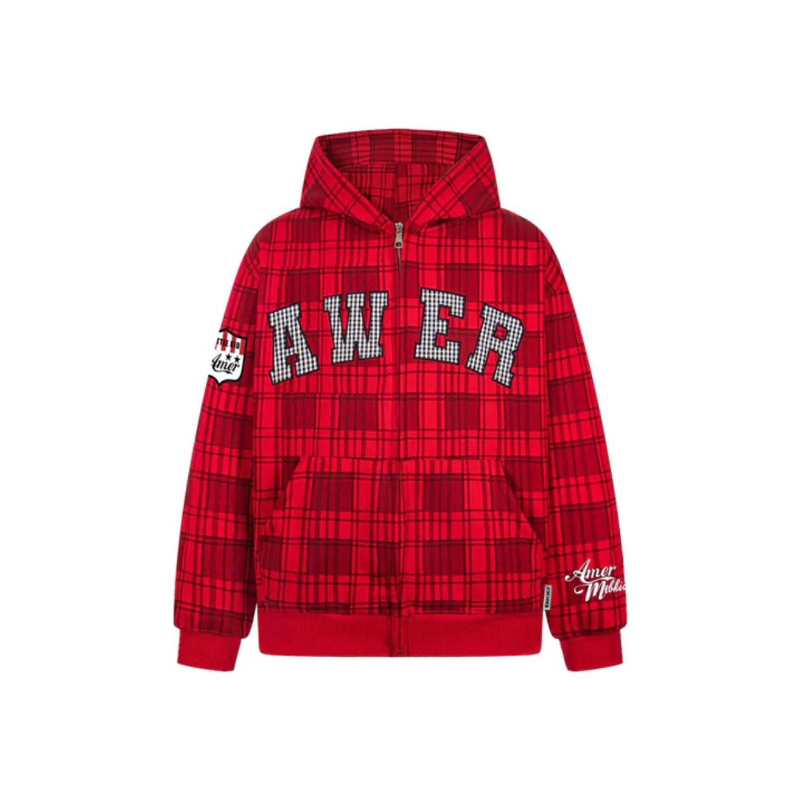Japanese Brand Plaid Logo Hoodie - Cotton Pullover Size M / US 6-8 / IT 42-44 - 1 Thumbnail