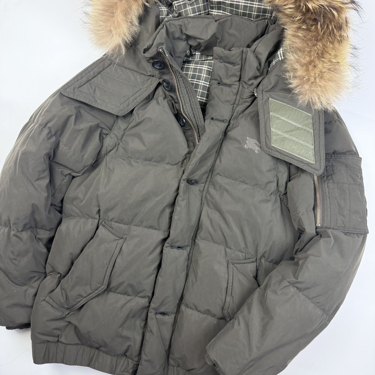 Burberry Burberry Black Label Khaki Puffer Jacket Size US M / EU 48-50 / 2 - 2 Thumbnail