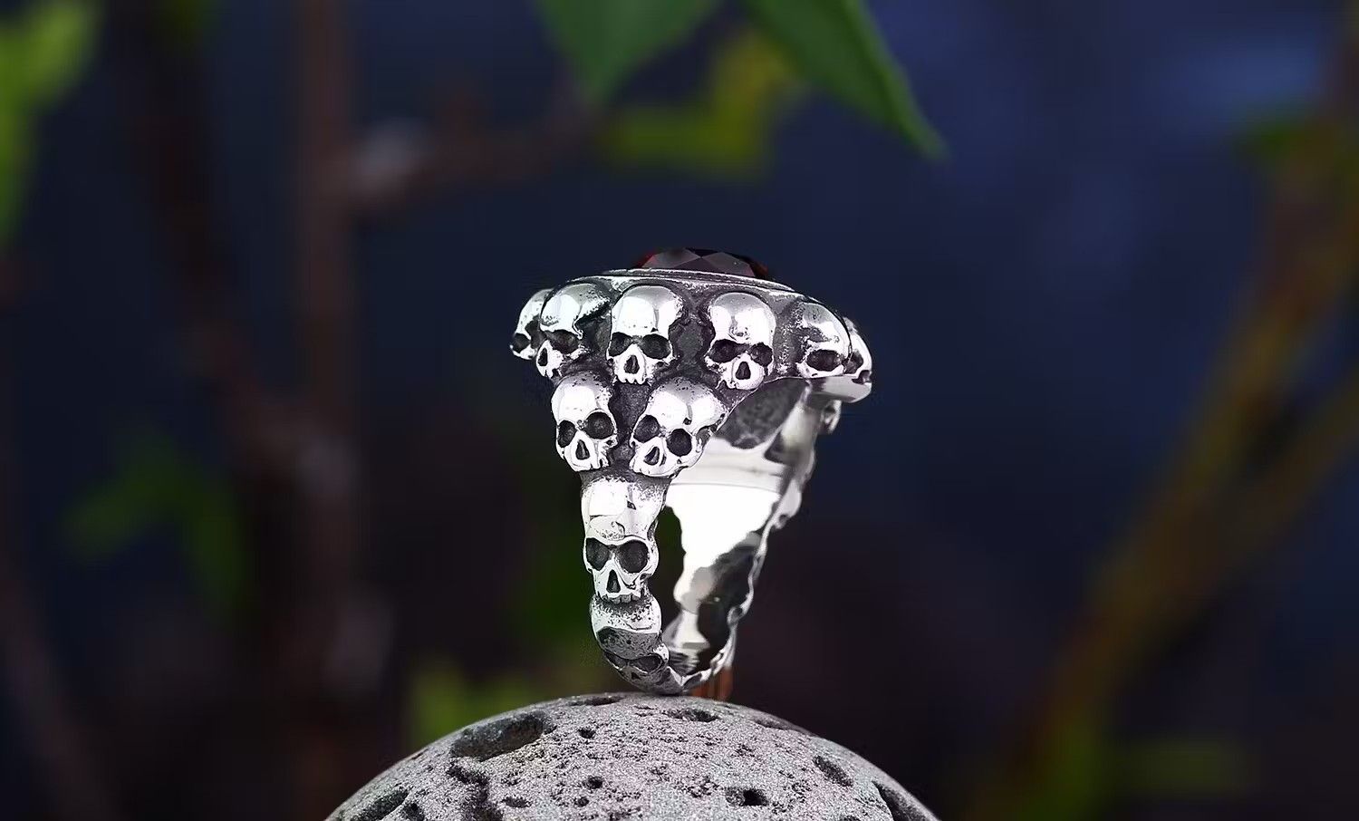 Jewelry × Vintage Red Stone Ring Size ONE SIZE - 2 Thumbnail