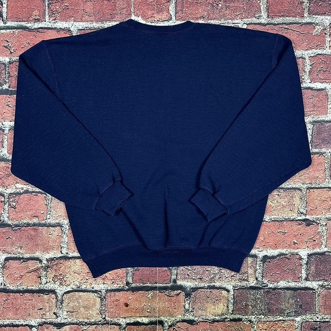 Russell Athletic Vintage Russell Athletic Sweatshirt Navy Blue Blank Crewneck Size US L / EU 52-54 / 3 - 3 Thumbnail