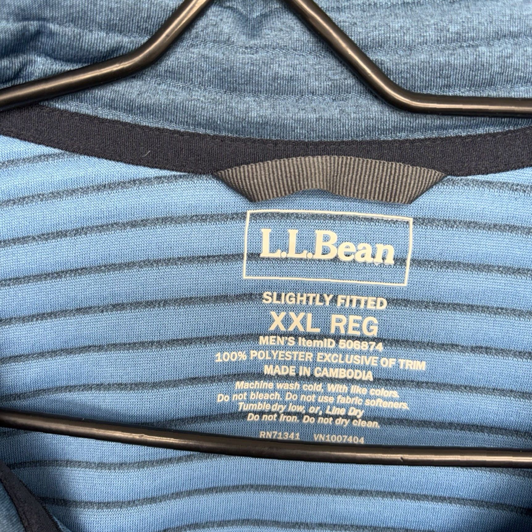 Vintage LL Bean Sweater Mens 2XL Pullover Knit Mock Neck Blue Logo Size US XXL / EU 58 / 5 - 4 Thumbnail