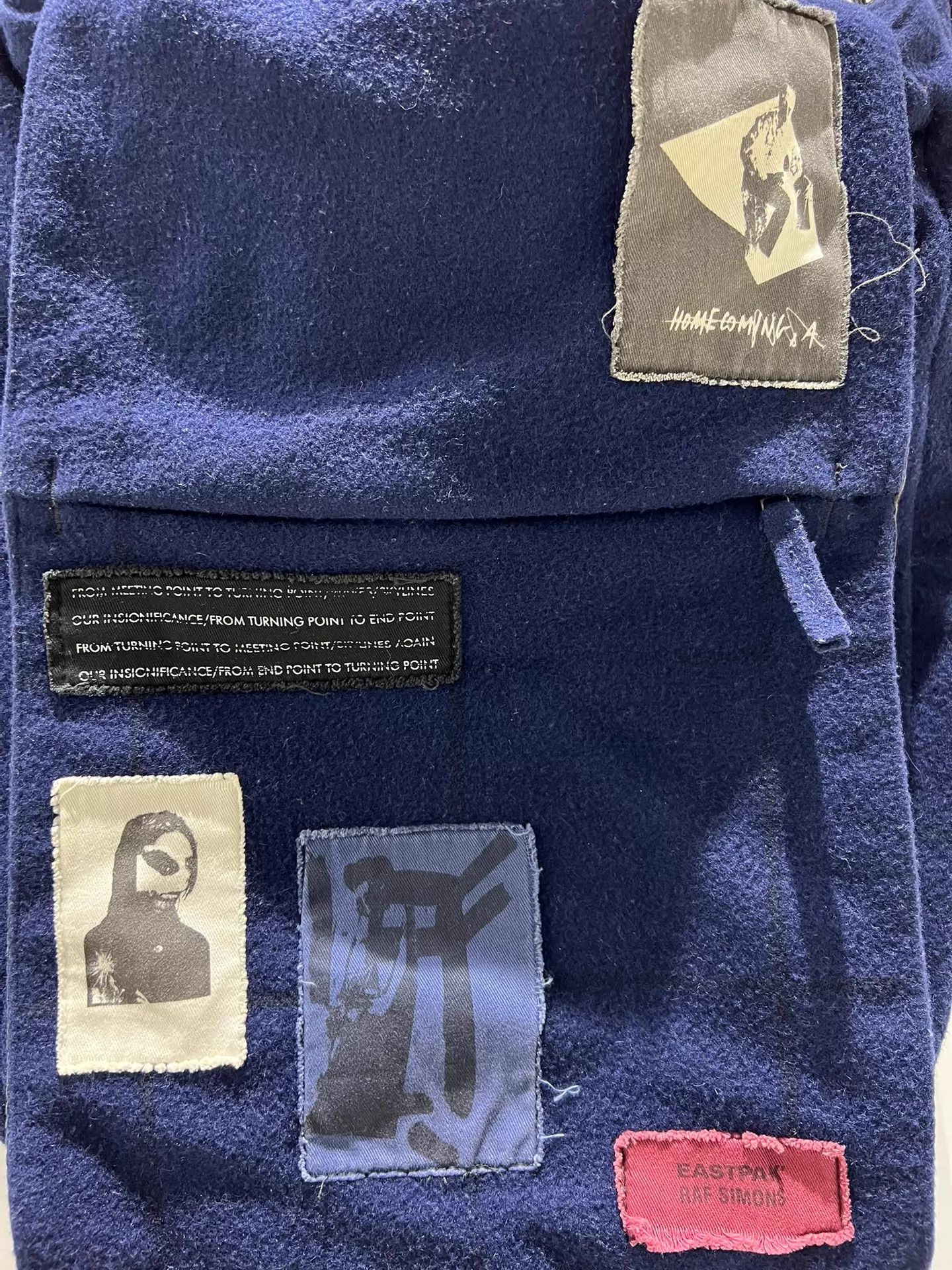 Raf Simons Raf Simons x Eastpak FW08 Wool Crossbody Bag Navy Blue Size ONE SIZE - 3 Thumbnail