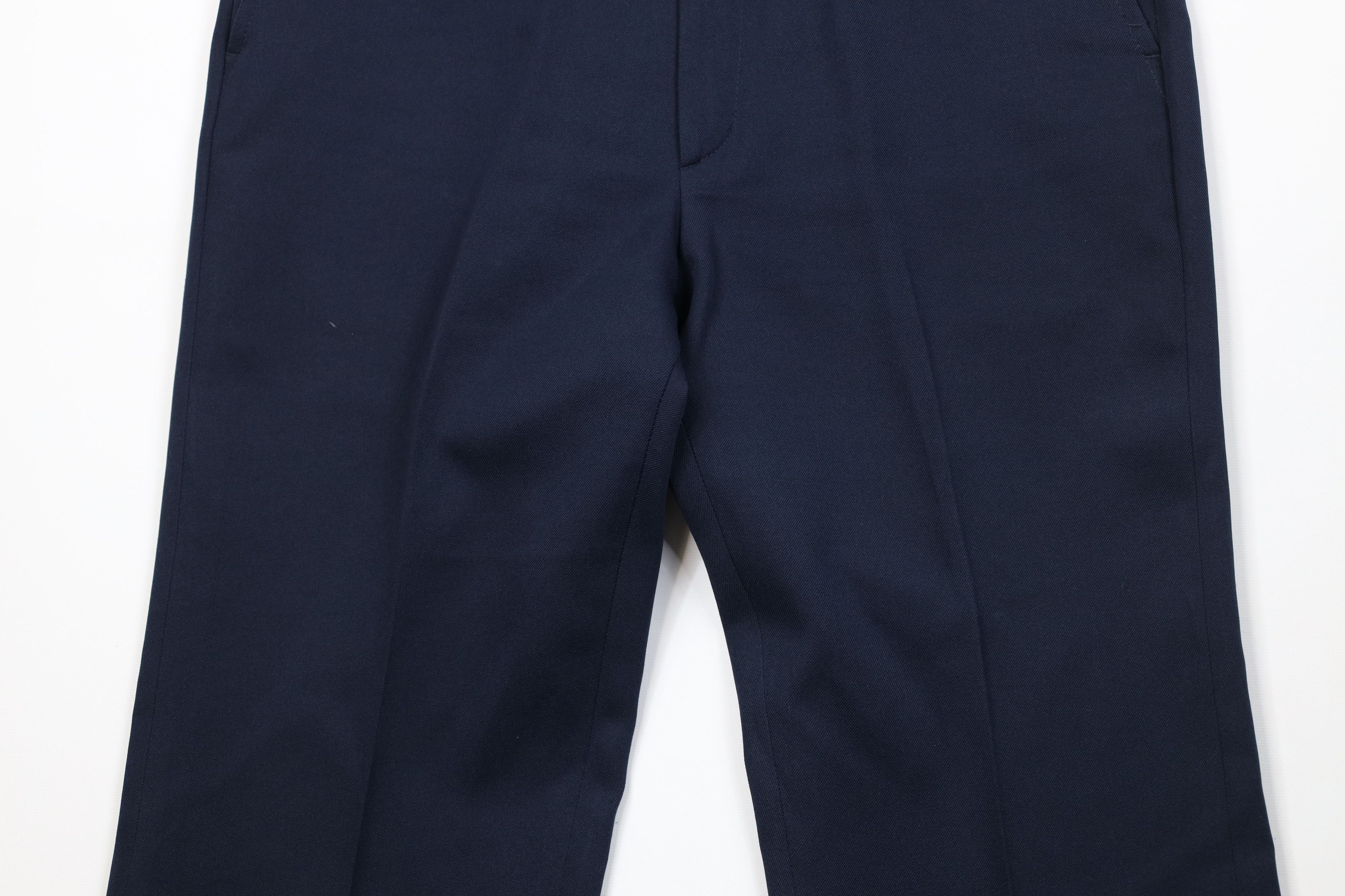 Vintage Vintage 70s Streetwear Flared Wide Leg Chino Pants Navy Blue Size US 34 / EU 50 - 3 Thumbnail