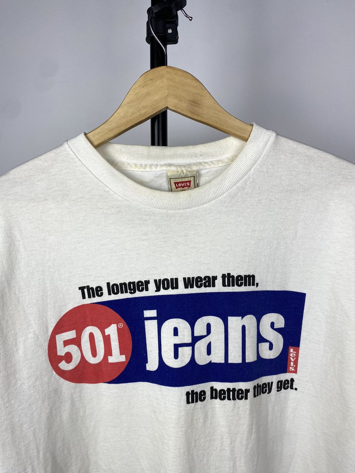 Levi's × Levi's Vintage Clothing Vintage 1990s Levi’s 501 T shirt mens Large tee Rare Size US M / EU 48-50 / 2 - 3 Thumbnail