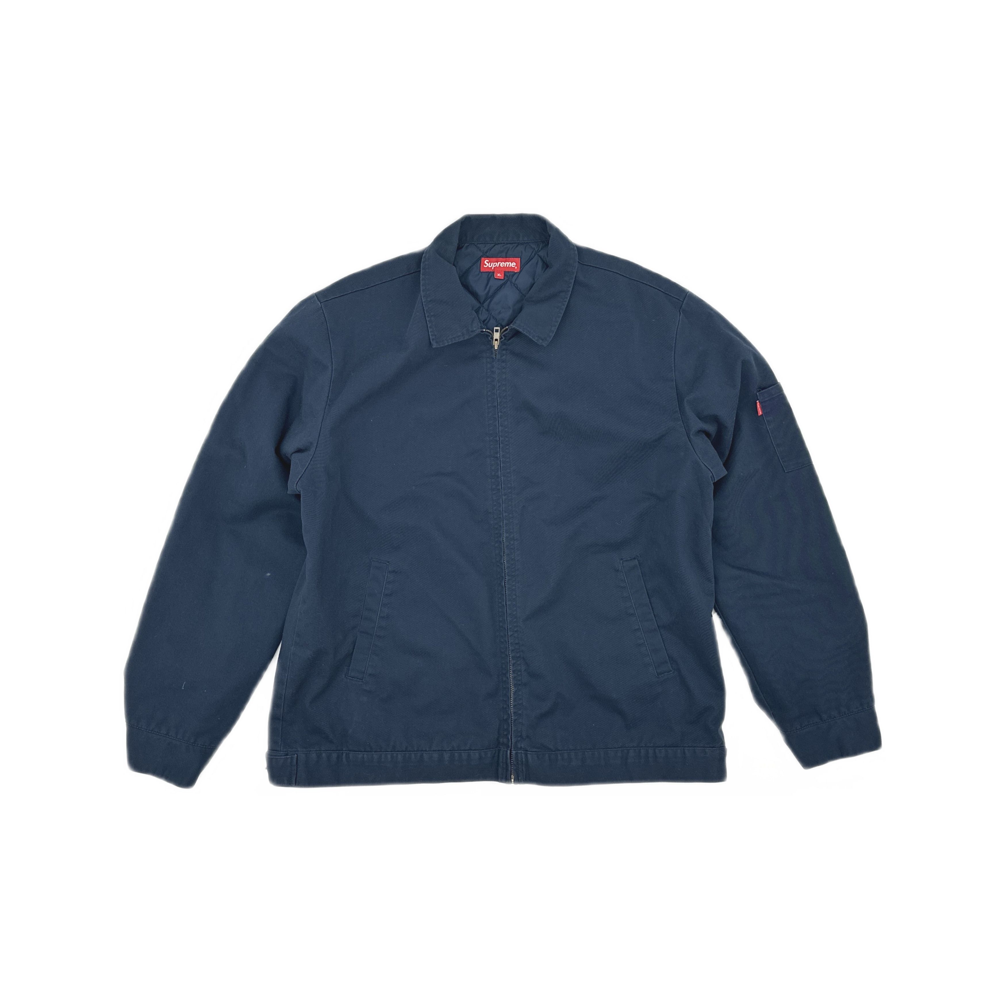 Supreme Supreme Quit your Job Quilted Work Jacket Blue Size XL