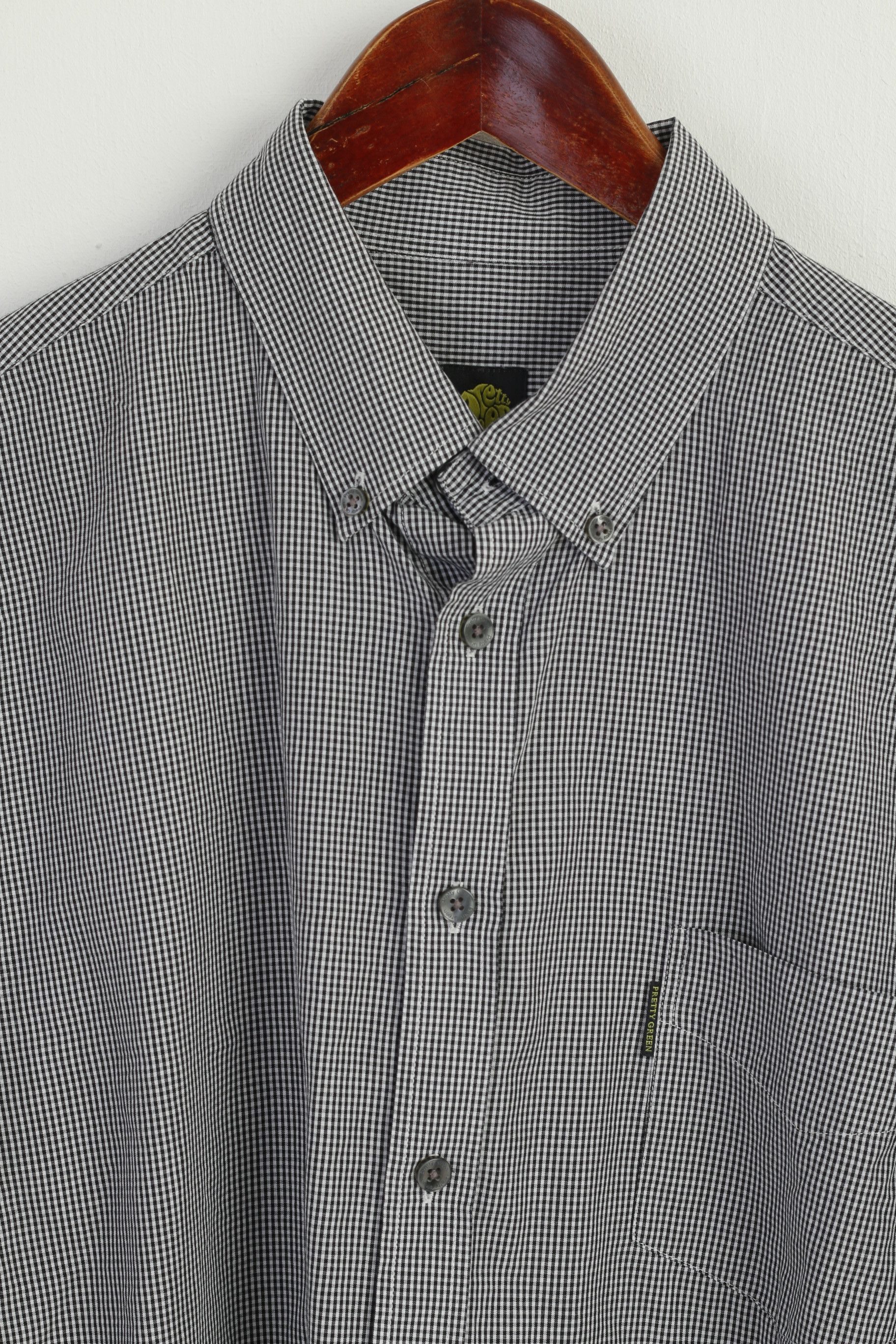 Pretty Green Pretty Green Men L Casual Shirt Black White Check 8813 Size US L / EU 52-54 / 3 - 3 Thumbnail