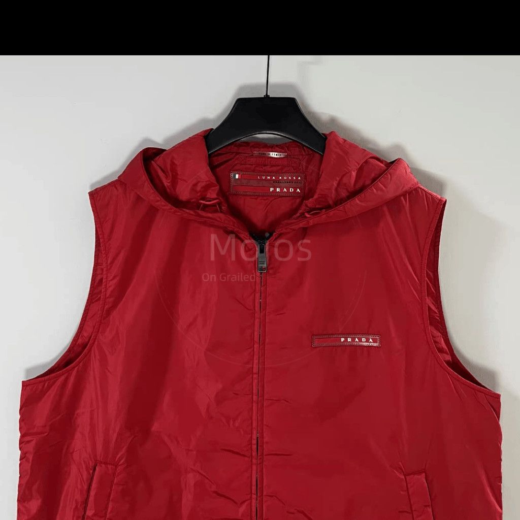 Prada Sz 54 Prada Red Label Hooded Vest-2508 Size US L / EU 52-54 / 3 - 3 Thumbnail