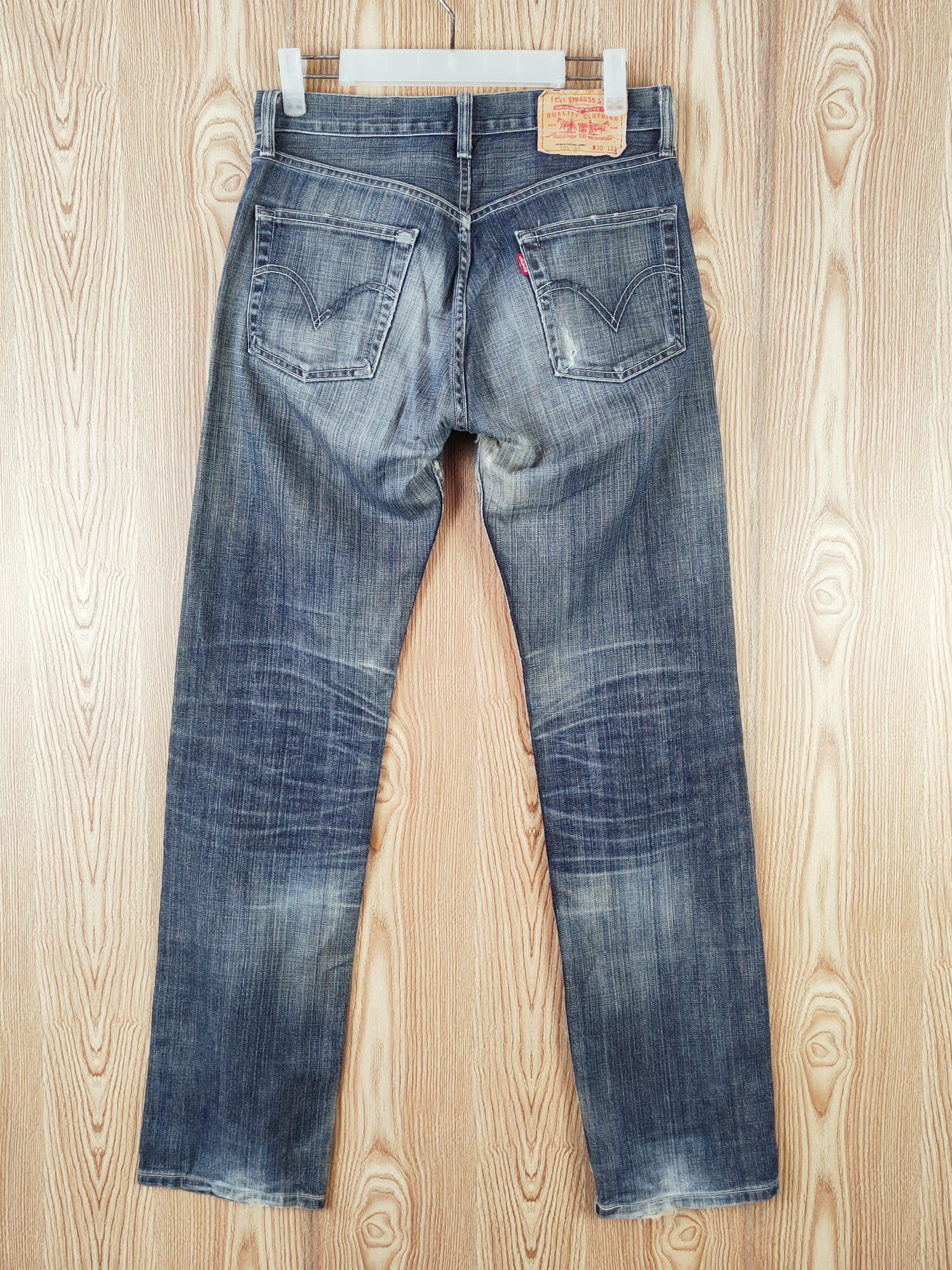 Japanese Brand Levi's Dark Blue Faded Distressed Ripped Jeans #W792 Size US 30 / EU 46 - 10 Thumbnail