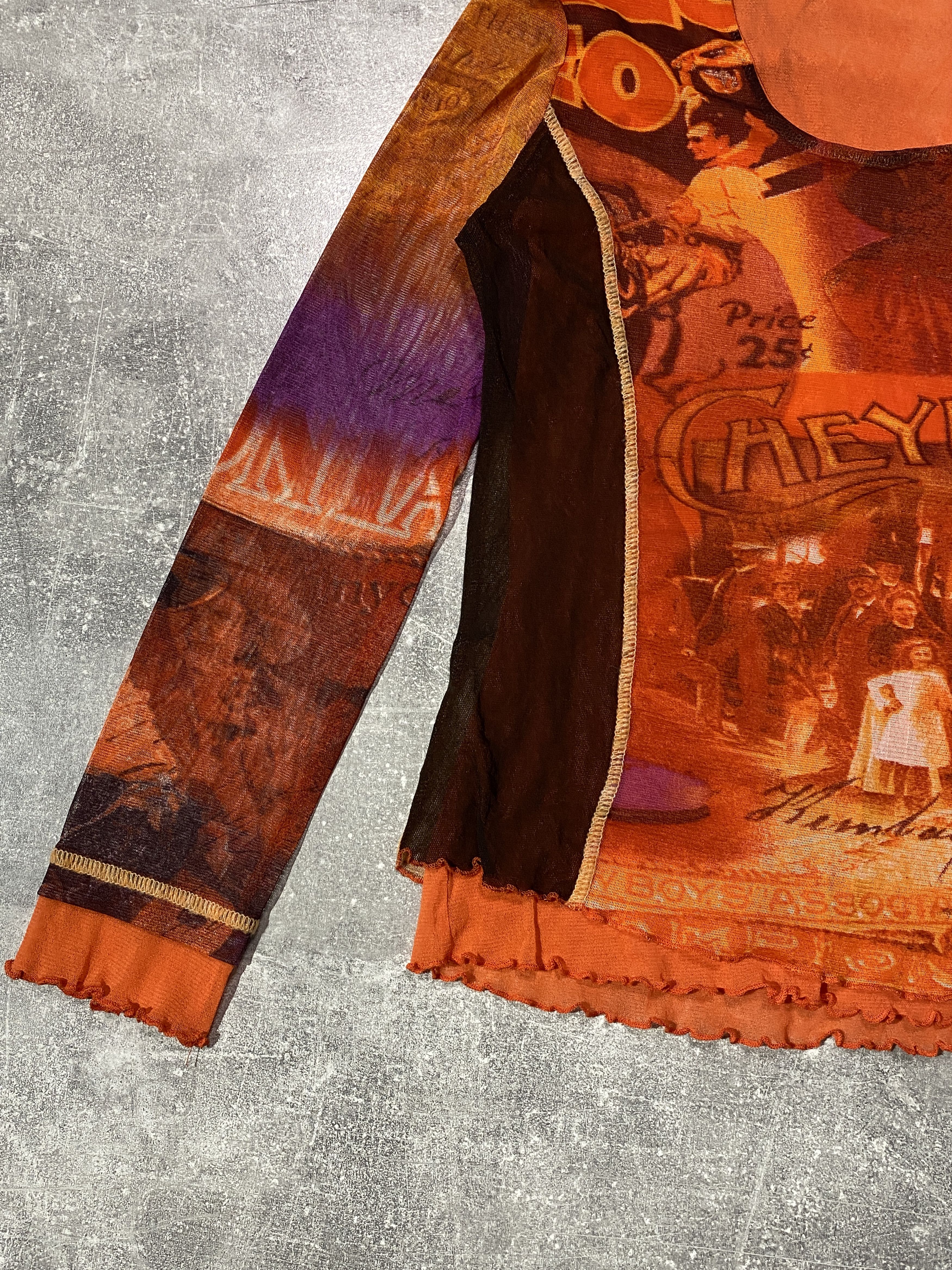 Vintage Vintage 90s Mesh Printed Western Oklahoma Opium Tee Size M / US 6-8 / IT 42-44 - 3 Thumbnail
