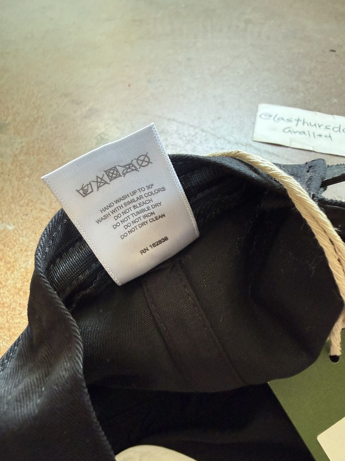 DENIM TEARS Denim Tears TEARS Leather Strap Hat Black Size ONE SIZE - 7 Thumbnail