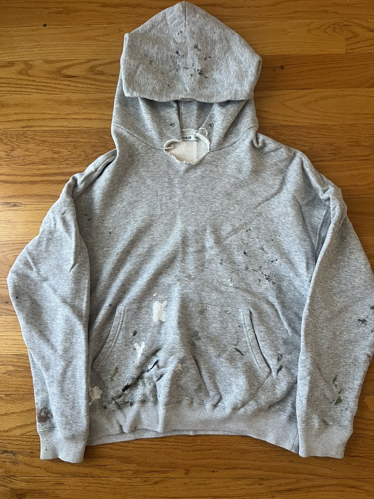 Vuja De UNEVEN DYE SNAP HOODIE | Grailed