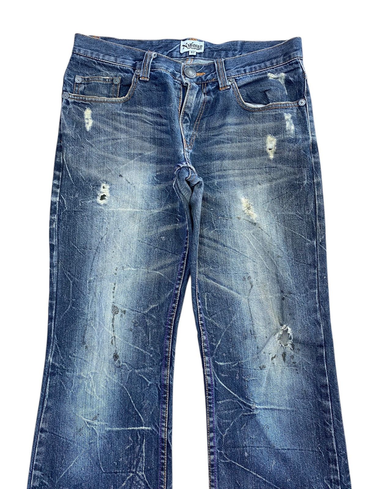 Japanese Brand Japanese Brand Thunder Wash Ripped Style Bootcut Jeans Size US 32 / EU 48 - 2 Thumbnail