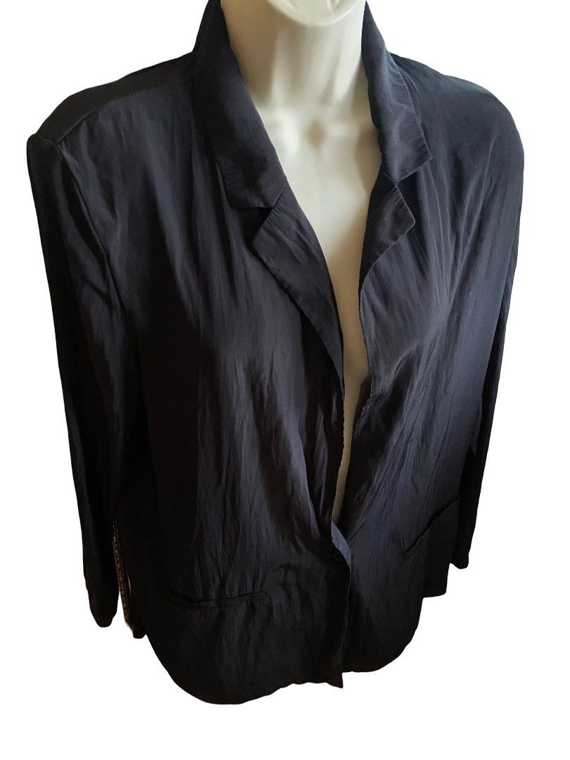Designer × Vintage American Vintage black blazer padded shoulders,M, polyester. Size M / US 6-8 / IT 42-44 - 1 Thumbnail