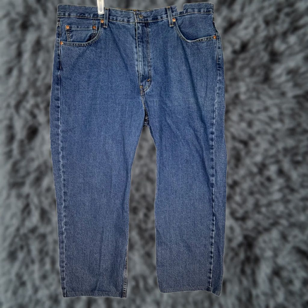 Levi's Levi’s 550 Jeans Men 42x30 Blue Denim Medium Wash Relaxed Fit Straight Leg Size US 42 / EU 58 - 1 Thumbnail