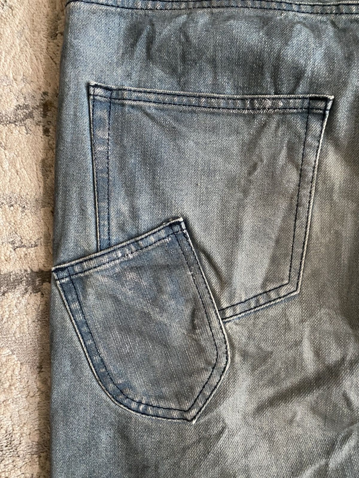 Japanese Brand The Twelve - Metallic Coated Double Pocket Bleu Claire Denim Size US 34 / EU 50 - 8 Thumbnail