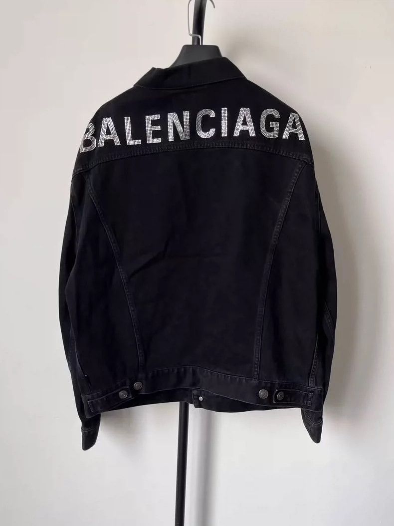 Balenciaga Balenciaga size 36 Long sleeve lapel denim jacket with Logo Size S / US 4 / IT 40 - 1 Thumbnail