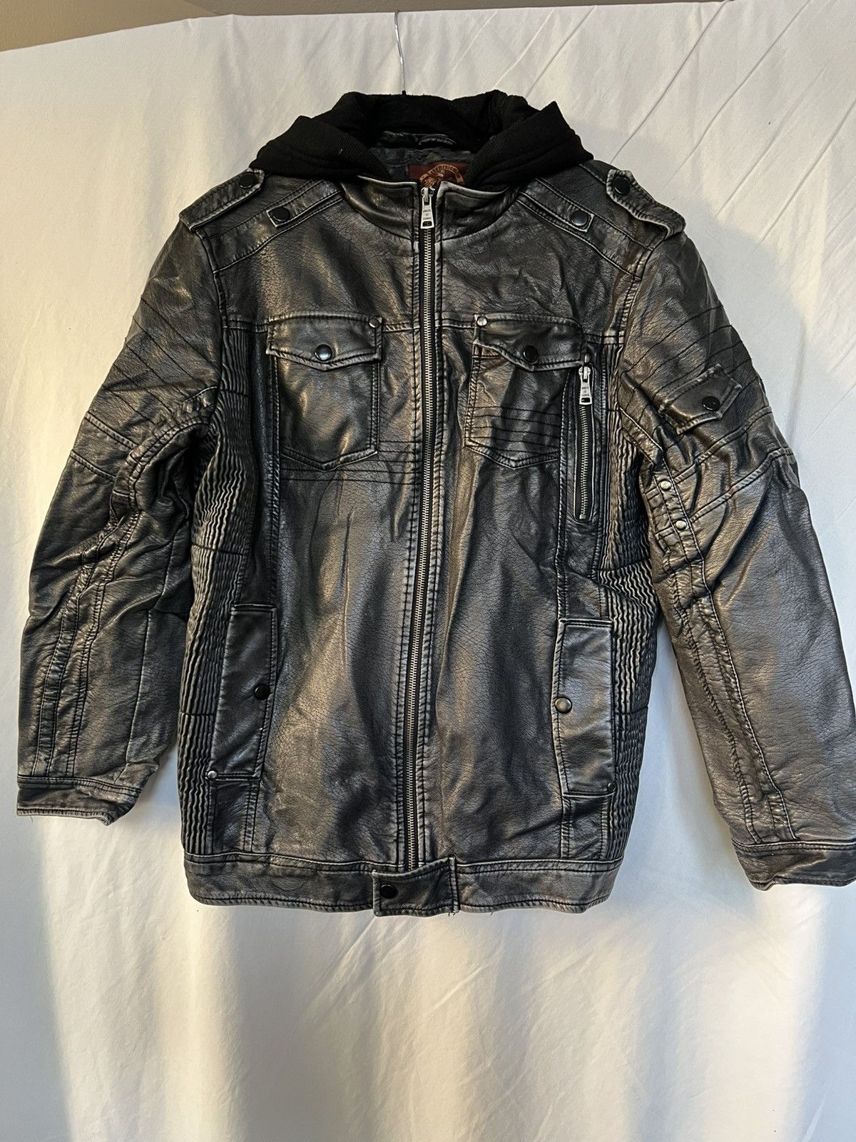 Vintage Ministry of Fashion Faux Leather Jacket Size US L / EU 52-54 / 3 - 9 Thumbnail