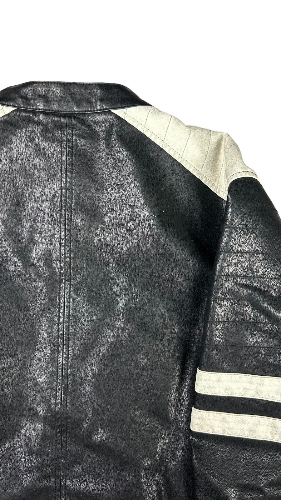 Japanese Brand × Wilsons Leather Early 2000s Archival Wilson’s Leather Striped Moto Jacket Size US XL / EU 56 / 4 - 5 Thumbnail