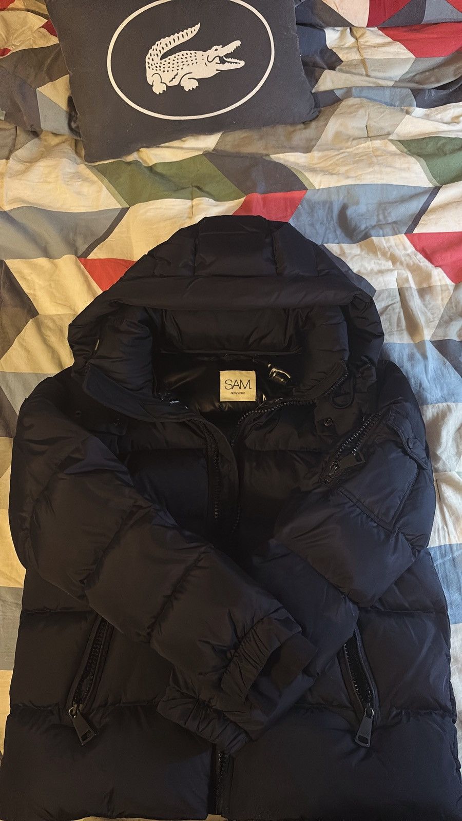 SAM. Mens Glacier Navy Blue Down Puffer Sams Jacket Size US M / EU 48-50 / 2 - 3 Thumbnail