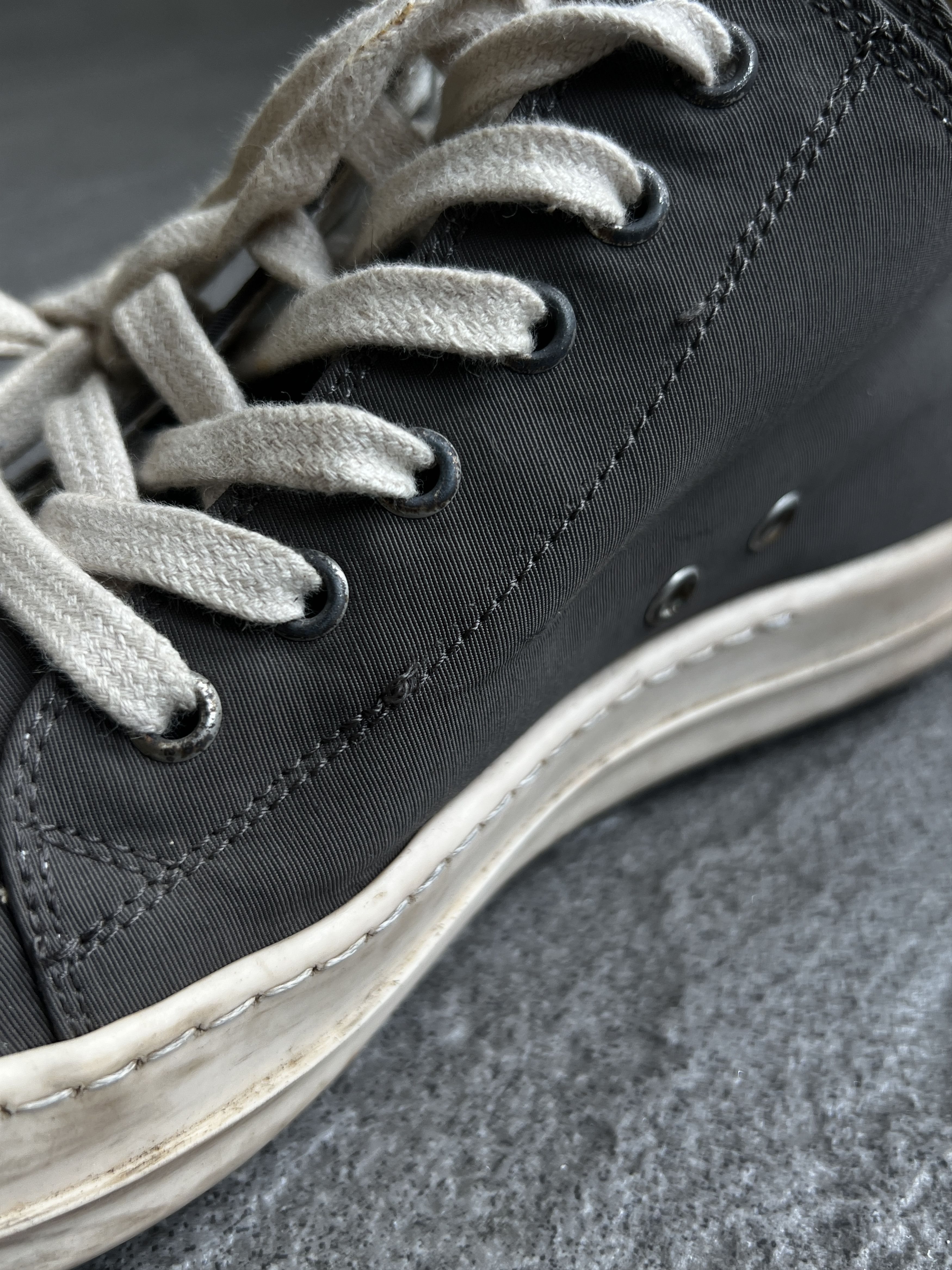 Rick Owens Drkshdw Rick Owens DRKSHDW Ramones Low Grey Canvas EU39.5 Italy Size US 6.5 / EU 39-40 - 9 Thumbnail