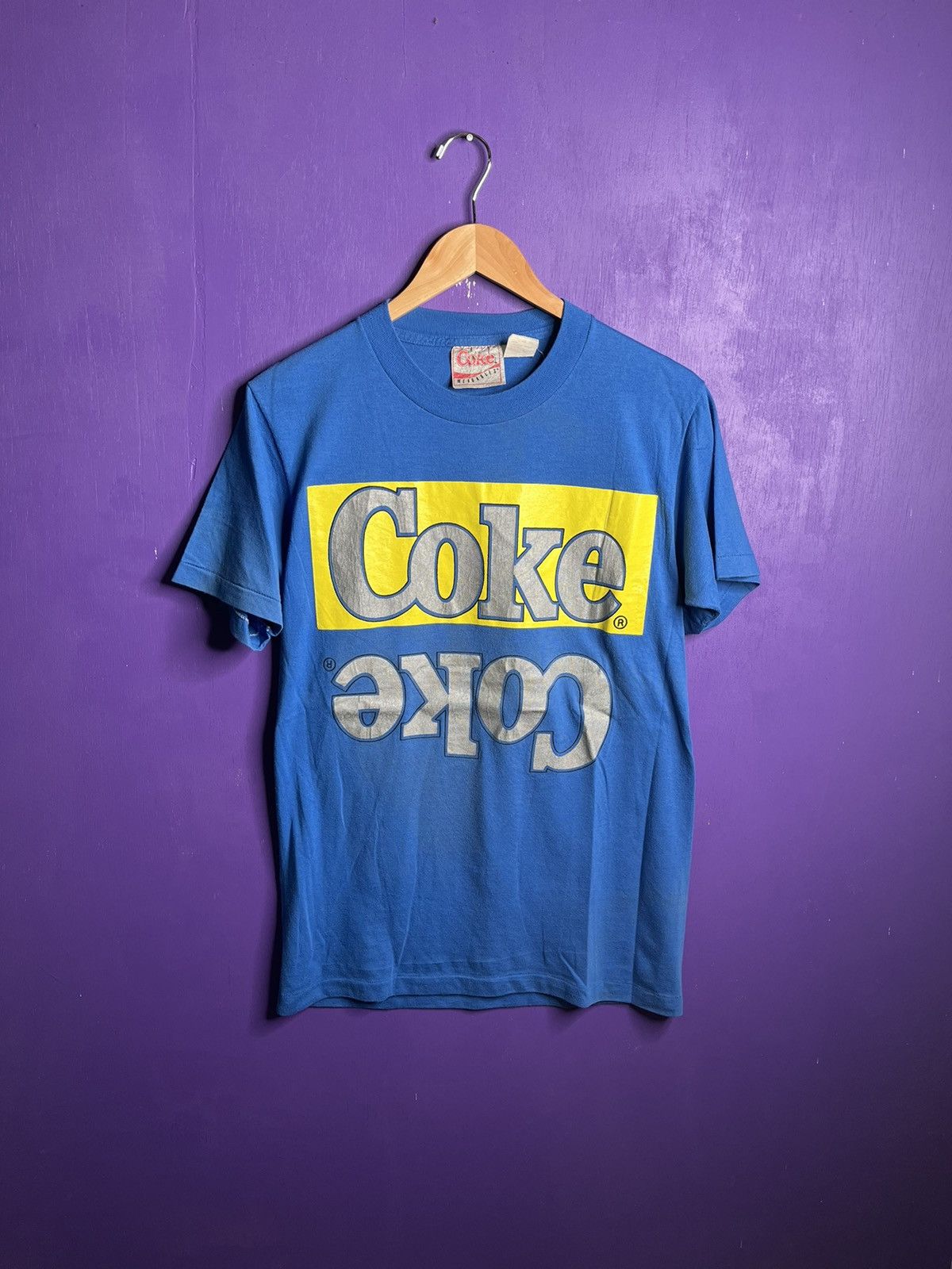 Coca Cola × Vintage Vintage 80s Coke coca-cola two tone t-shirt Size US M / EU 48-50 / 2 - 1 Thumbnail
