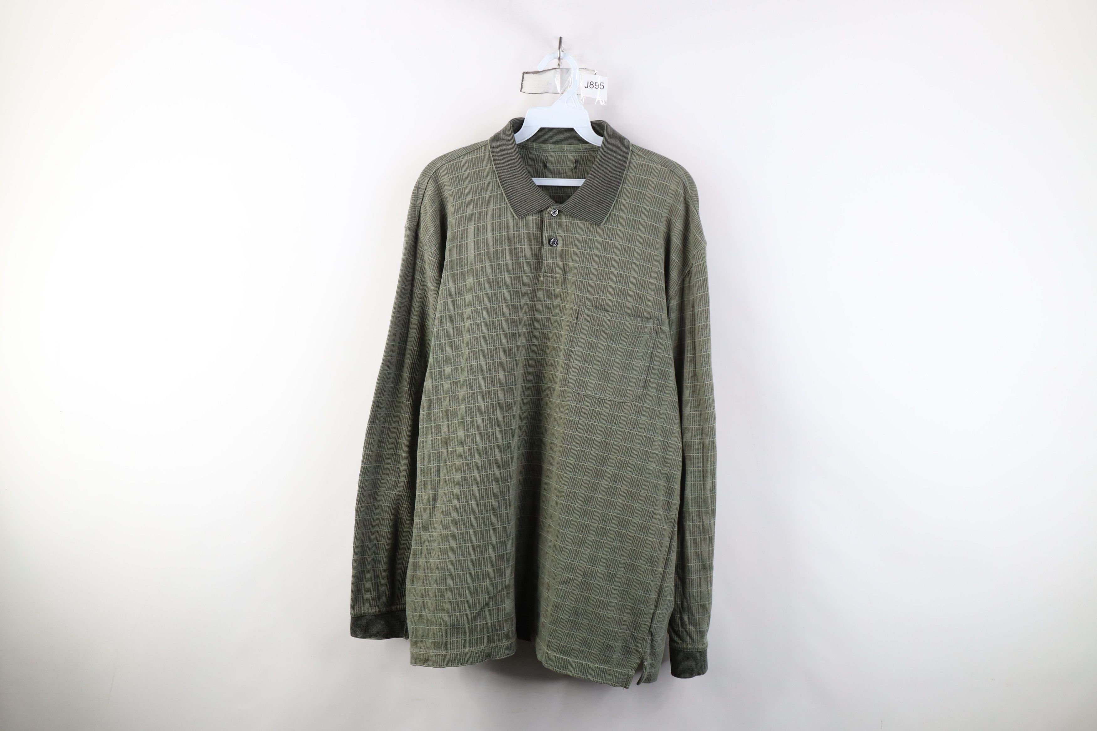 Vintage Vintage 90s Streetwear Knit Long Sleeve Rugby Polo Shirt Size US L / EU 52-54 / 3 - 1 Thumbnail