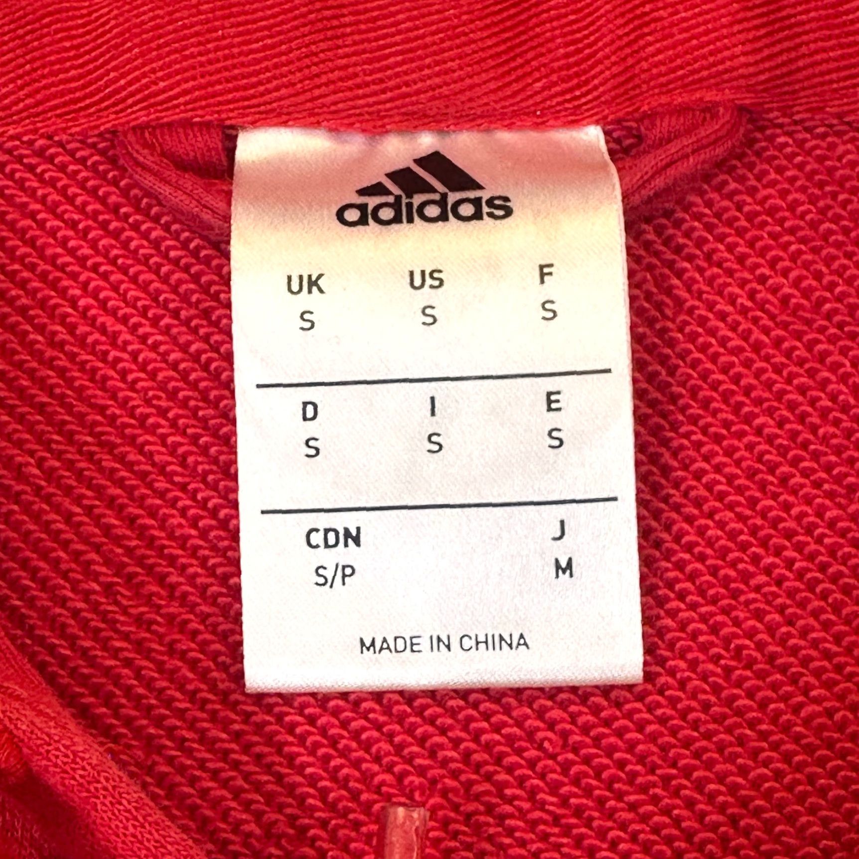 Adidas adidas Manchester United 2016/17 International Soccer Mens Small Hoodie Full Zip Color Block Embroidered Logo Size US S / EU 44-46 / 1 - 6 Thumbnail