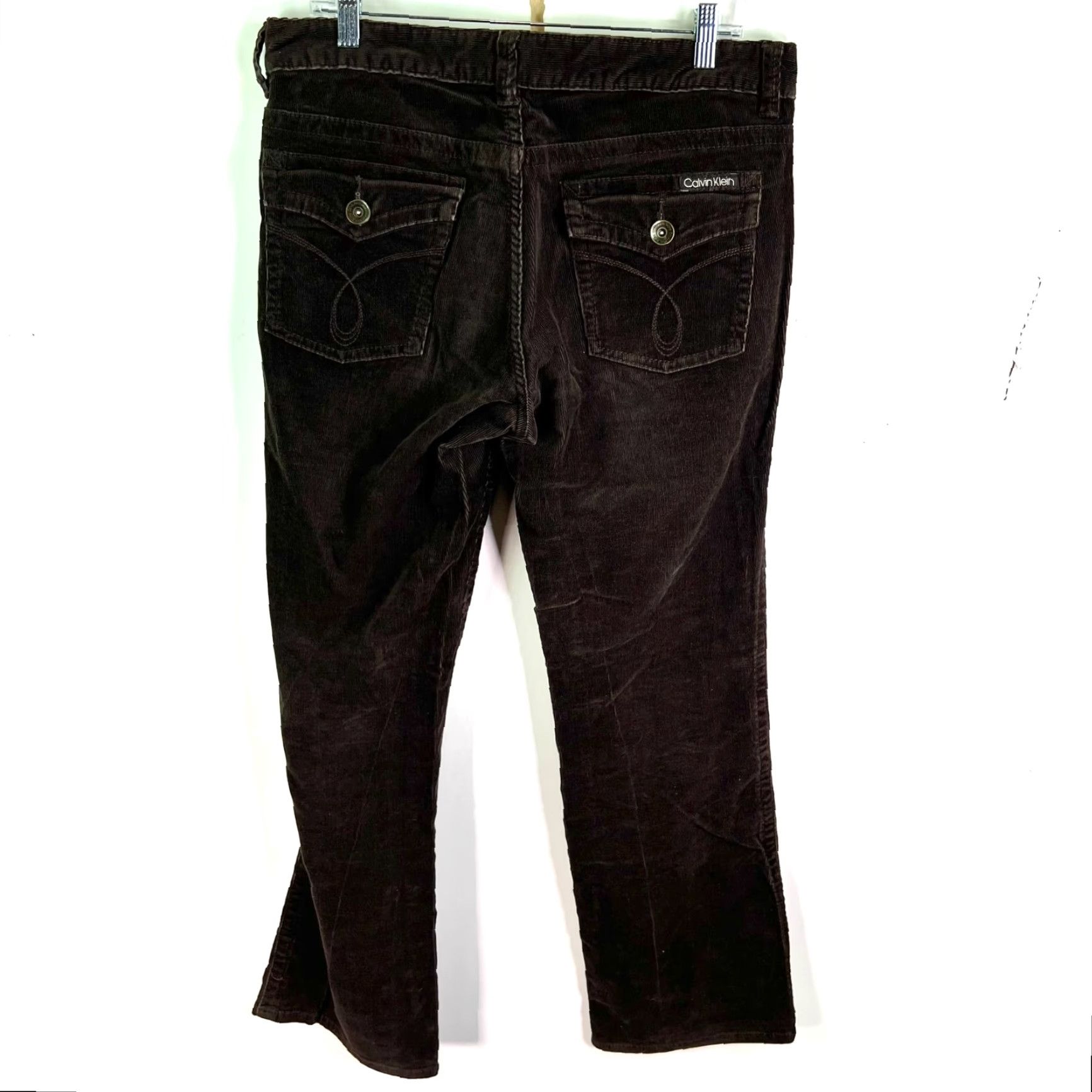 Calvin Klein Calvin Klein Jeans Straight Corduroy Brown 36x31 Womens 12 5-Pocket Zip Button Vintage 90s Retro Casual Size 34" / US 12 / IT 48 - 7 Thumbnail