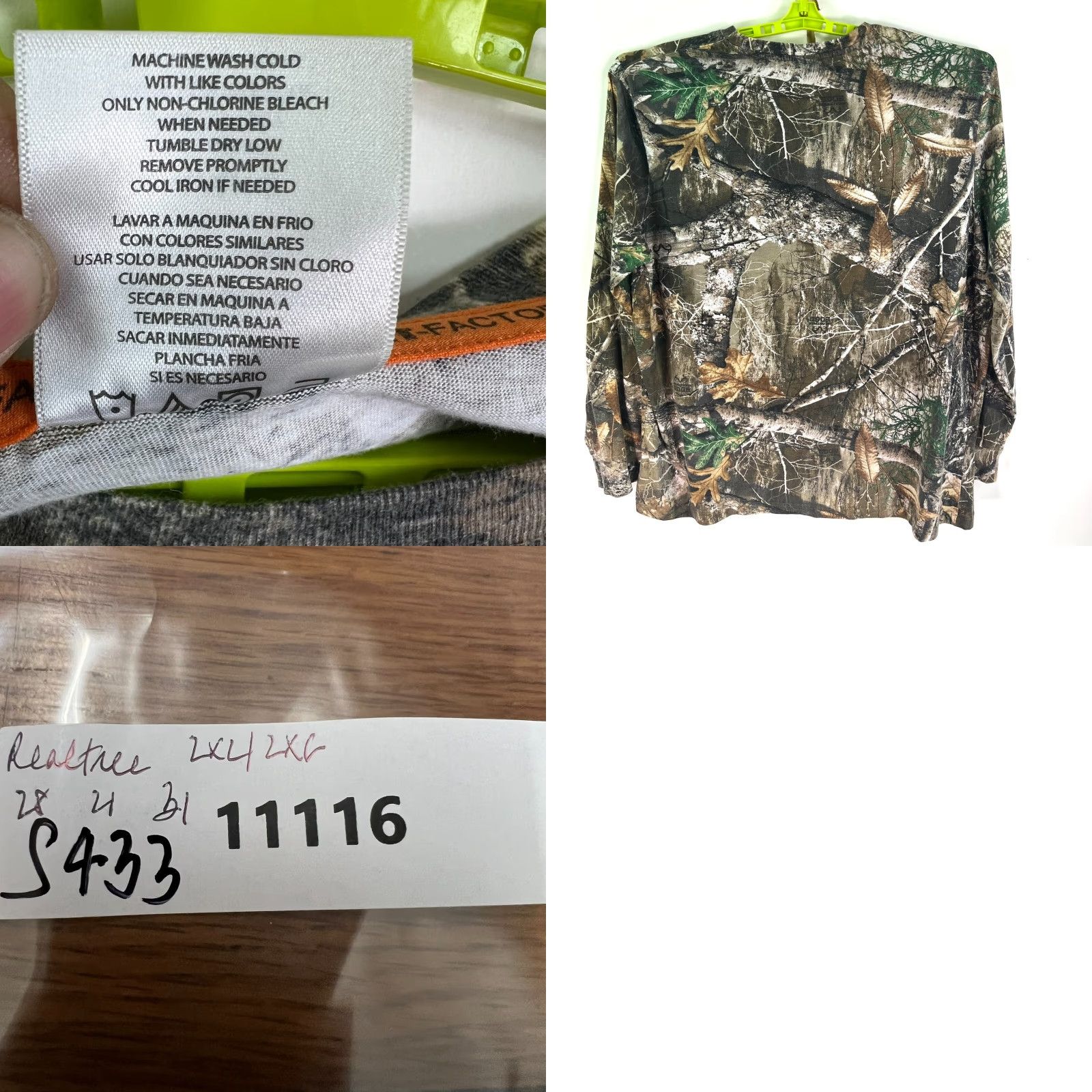 Realtree Realtree Edge Shirt Mens 2XL Green Scent Factor Camo Long Sleeve Size US XXL / EU 58 / 5 - 8 Thumbnail
