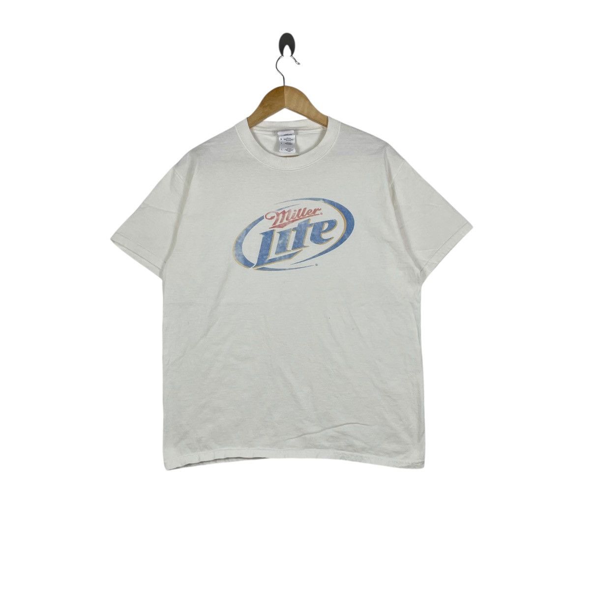 Vintage Vintage Miller Lite Beer Tee Shirt Size US L / EU 52-54 / 3 - 1 Thumbnail
