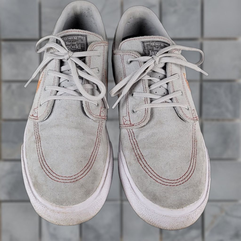 Nike Nike Zoom Stefan Janoski Canvas RM SB Sky Grey Orange Sneaker Mens 11.5 Size US 11 / EU 44 - 1 Thumbnail