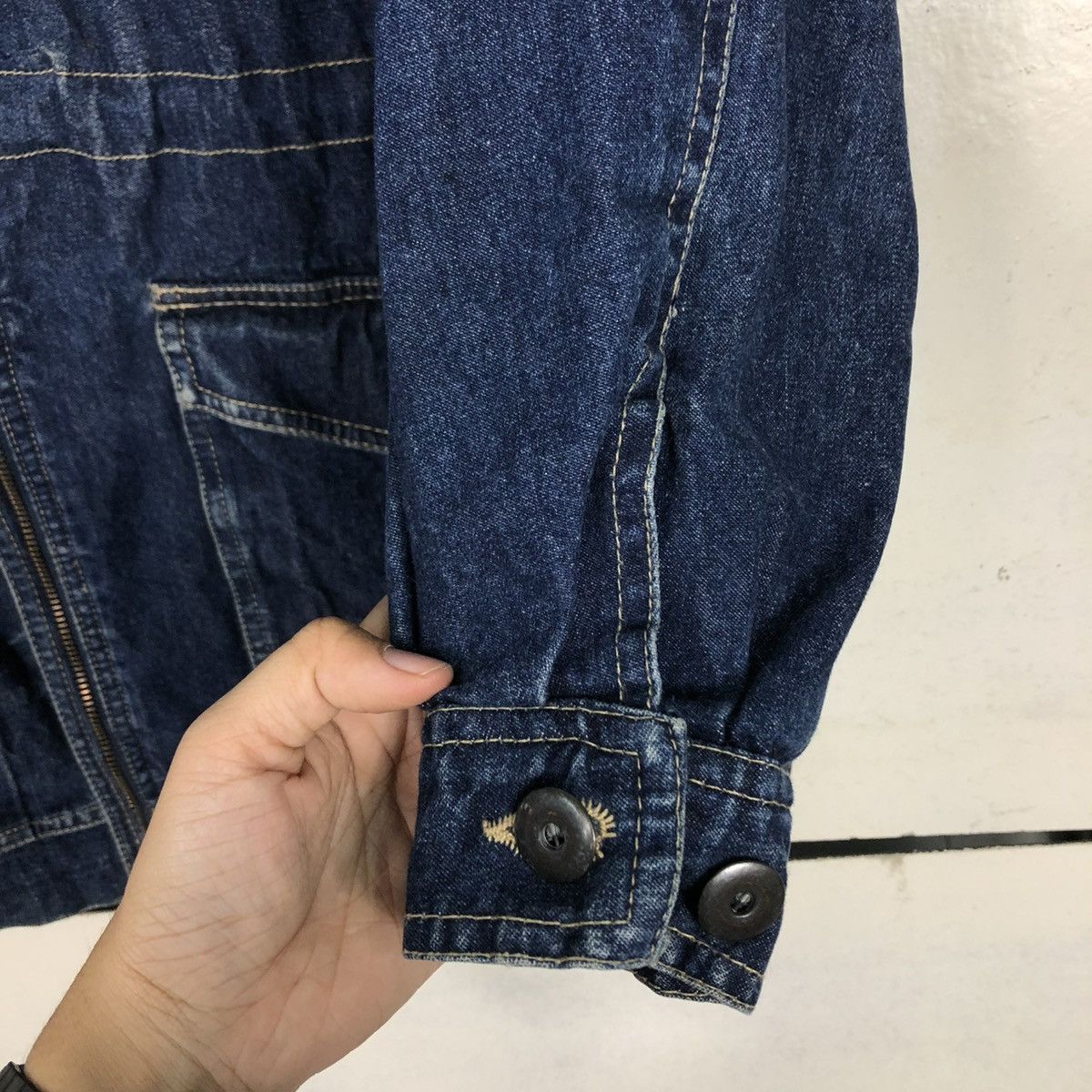 Japanese Brand 🔥VINTAGE BIKER DENIM JACKET BLANKET PACIFIC ISSEY MIYAKE Size US S / EU 44-46 / 1 - 17 Thumbnail