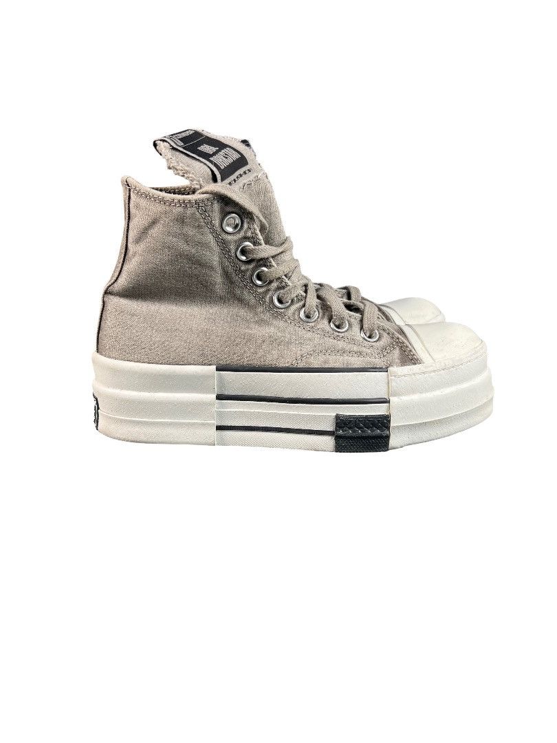 Rick Owens Drkshdw Rick Owens DRKSHDW Dbl DrkStar High-Top Sneakers – Gray Size US 6.5 / IT 36.5 - 1 Thumbnail